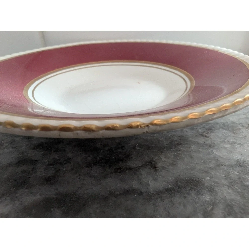 Fondeville Ambassador Ware England Floral Demitasse Cups & Saucers Set Of 2‎